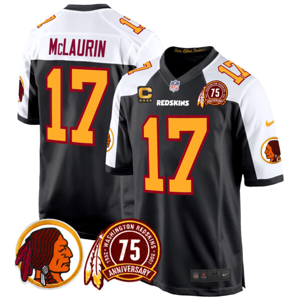 Men's Washington Redskins 75th Patch Throwback Game Jersey - All Stitched - Image 12