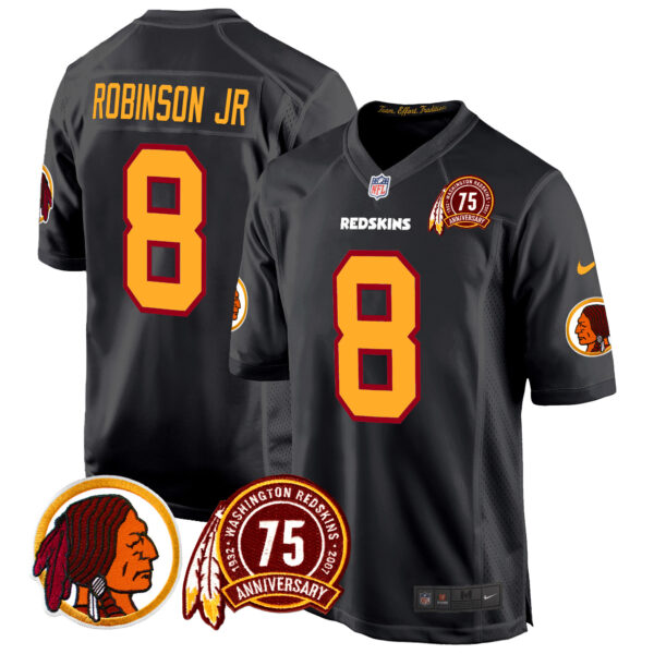 Men's Washington Redskins 75th Patch Throwback Game Jersey - All Stitched - Image 16