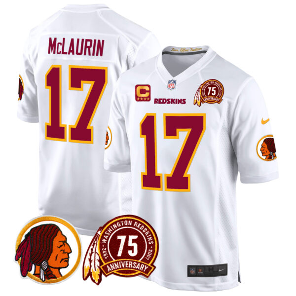 Men's Washington Redskins 75th Patch Throwback Game Jersey - All Stitched - Image 33