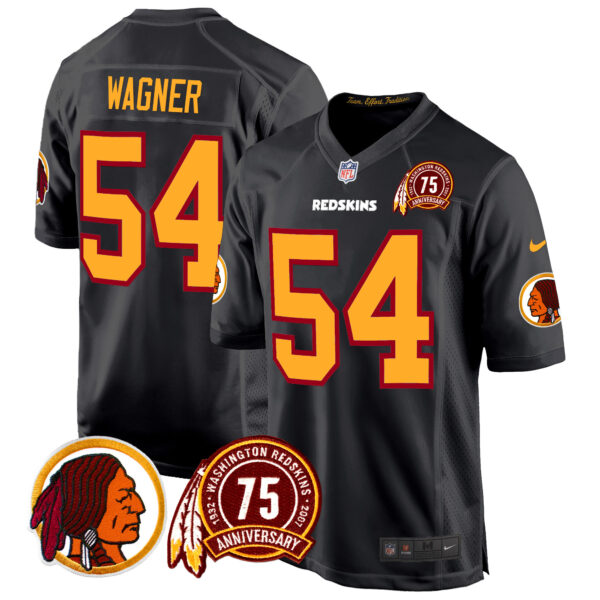 Men's Washington Redskins 75th Patch Throwback Game Jersey - All Stitched - Image 18