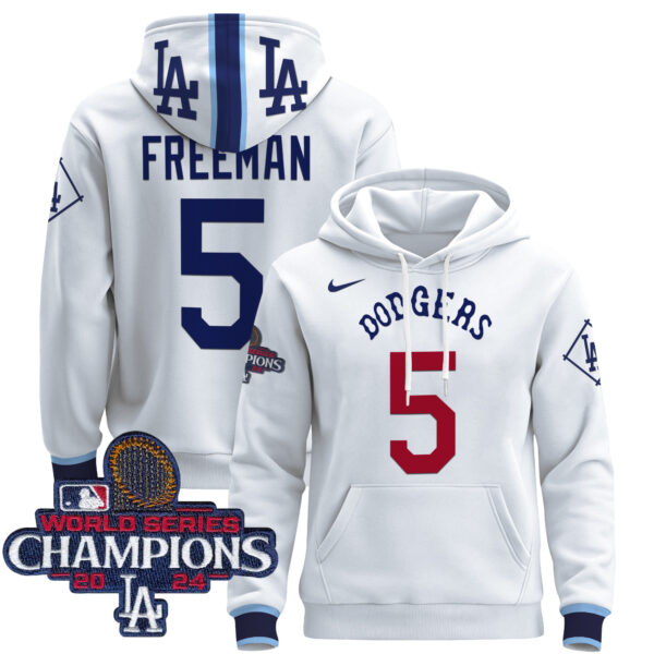 Men's Dodgers Tribute 2024 World Series Champions Pullover Hoodie - All Stitched - Image 20