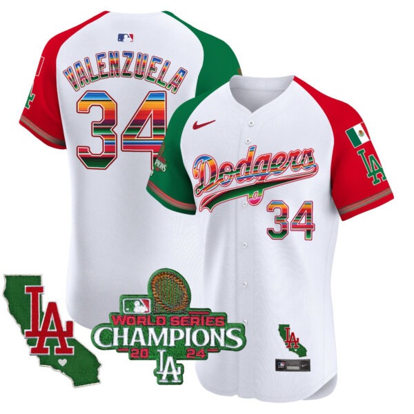 Men's Dodgers Mexico 2024 World Series Champions Vapor Premier Elite Jersey - All Stitched - Image 31