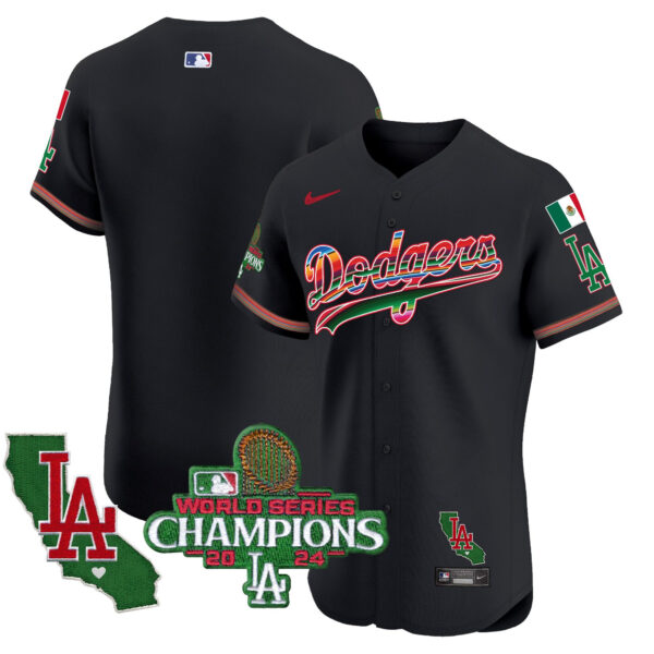Men's Dodgers Mexico 2024 World Series Champions Vapor Premier Elite Jersey - All Stitched - Image 30