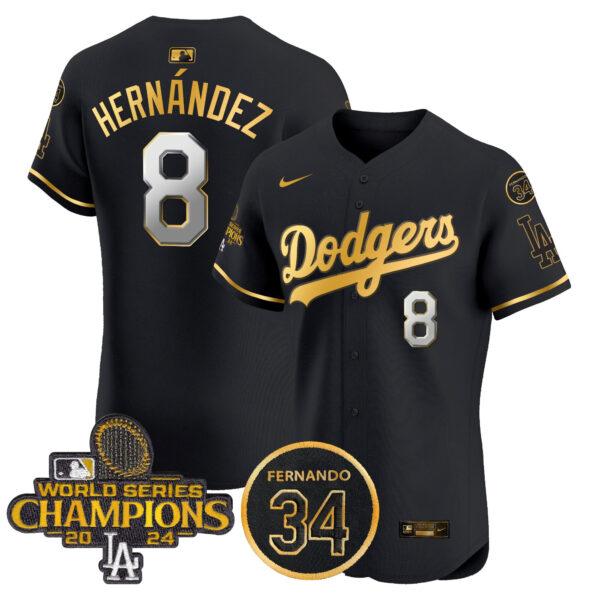 Men's Dodgers 2024 World Series Champions Patch Vapor Premier Elite Jersey V2 - All Stitched - Image 47