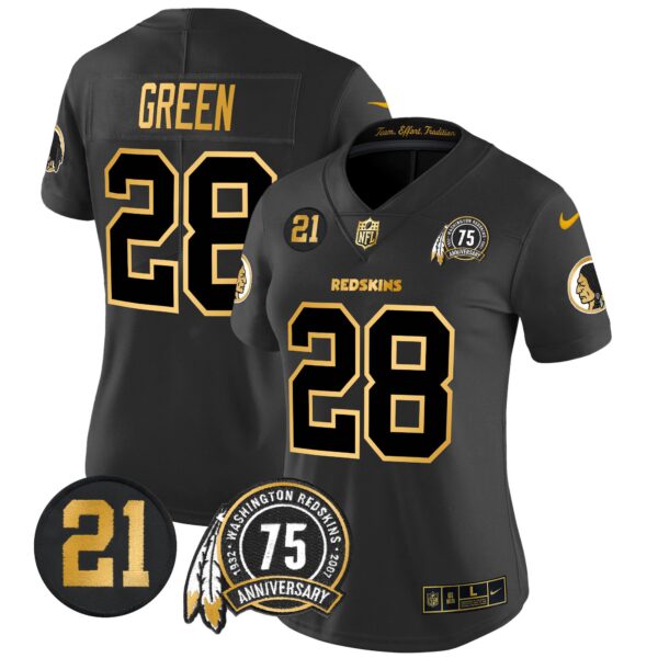 Women's Washington Redskins 75th & Sean Taylor Patch Gold Vapor Limited Jersey - All Stitched - Image 23