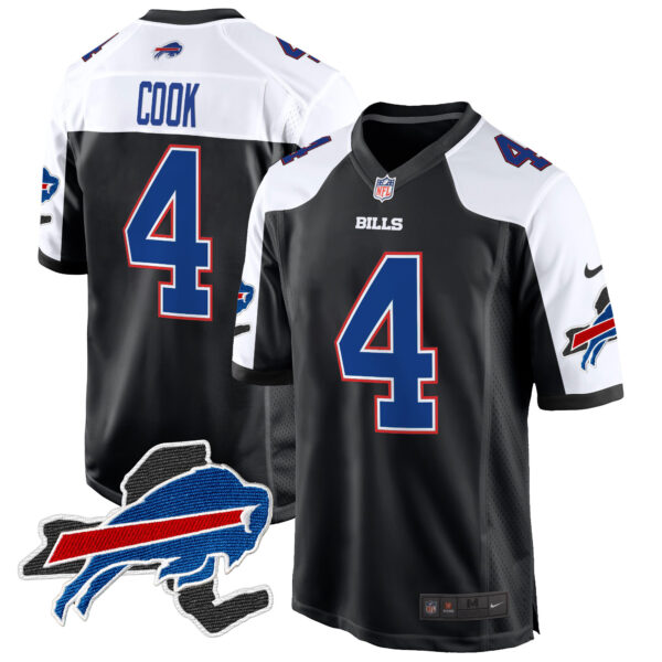 Men's Buffalo Bills New York Patch Game Jersey - All Stitched - Image 2