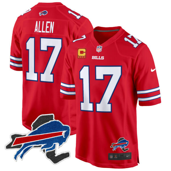 Men's Buffalo Bills New York Patch Game Jersey - All Stitched - Image 19