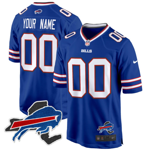 Buffalo Bills New York Patch Game Custom Jersey - All Stitched - Image 3