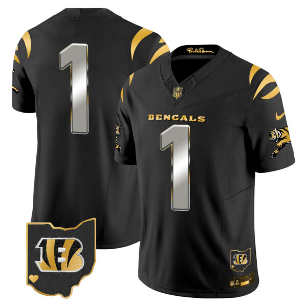 Men's Bengals 2024 Gold Vapor Limited Jersey - All Stitched - Image 28