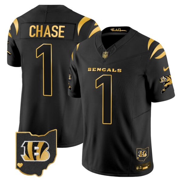 Men's Bengals 2024 Gold Vapor Limited Jersey - All Stitched - Image 16