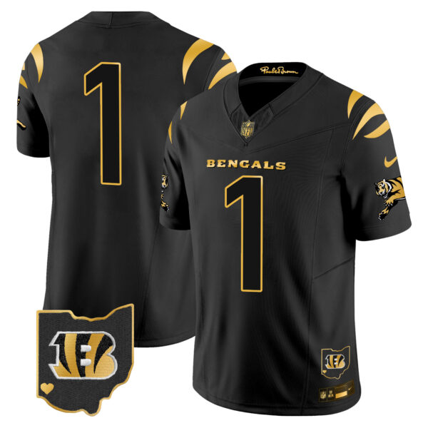Men's Bengals 2024 Gold Vapor Limited Jersey - All Stitched - Image 21