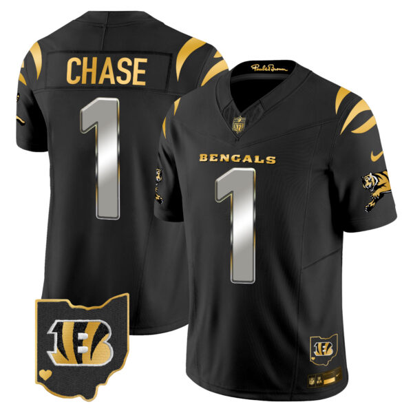 Men's Bengals 2024 Gold Vapor Limited Jersey - All Stitched - Image 23