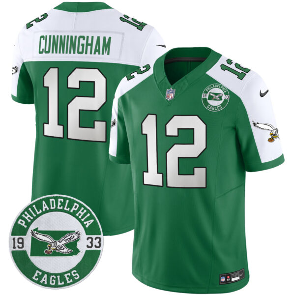 Men's Philadelphia Eagles 2024 Throwback Vapor Limited Jersey - Est. 1933 Patch - All Stitched - Image 22
