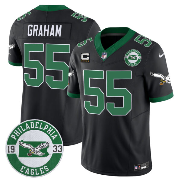 Men's Philadelphia Eagles 2024 Throwback Vapor Limited Jersey - Est. 1933 Patch - All Stitched - Image 39