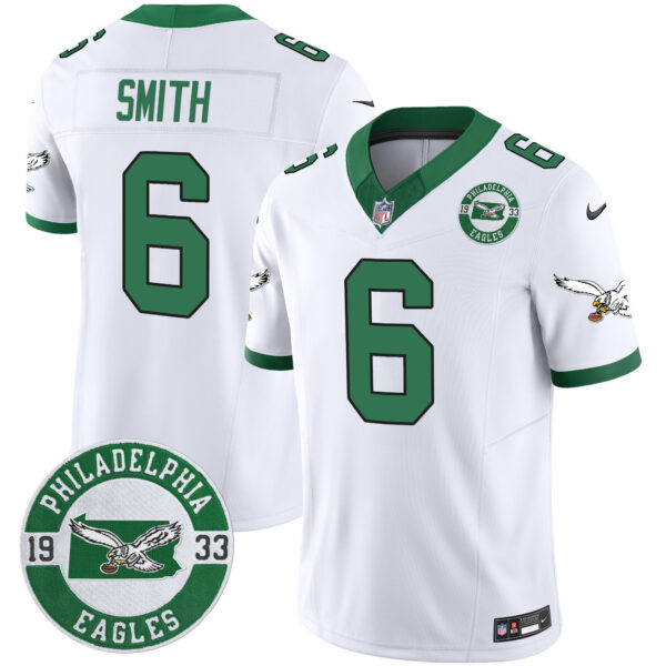 Men's Philadelphia Eagles 2024 Throwback Vapor Limited Jersey - Est. 1933 Patch - All Stitched - Image 5