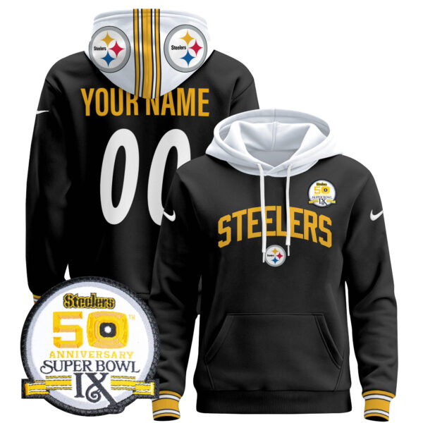 Pittsburgh Steelers 2024 Custom Pullover Hoodie V2 - All Stitched - Image 2