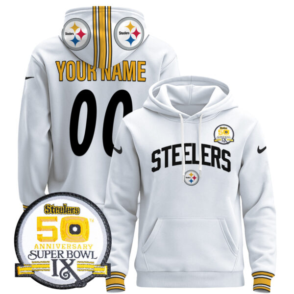 Pittsburgh Steelers 2024 Custom Pullover Hoodie V2 - All Stitched - Image 3