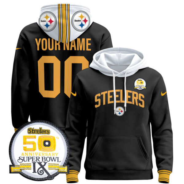 Pittsburgh Steelers 2024 Custom Pullover Hoodie V2 - All Stitched - Image 5