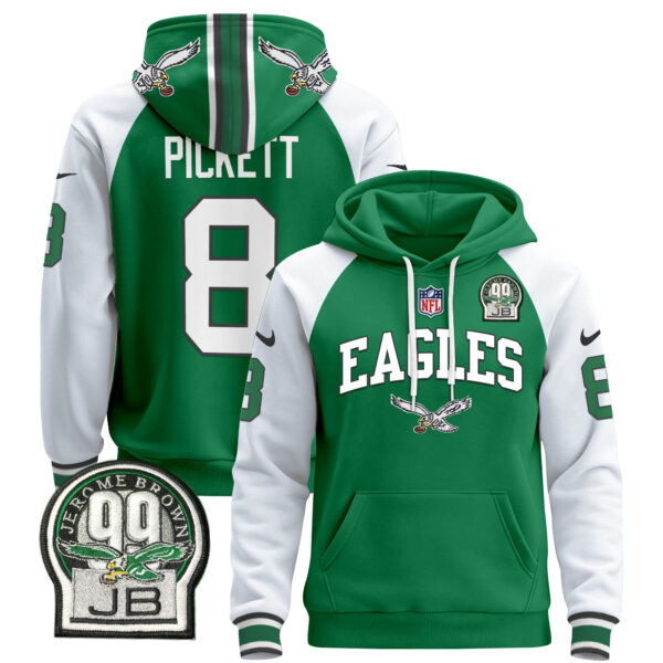 Men's Philadelphia Eagles 2024 Pullover Hoodie V2 - All Stitched - Image 10