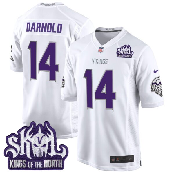 Men's Minnesota Vikings 2024 Winter Warrior Skol Patch Game Jersey - All Stitched