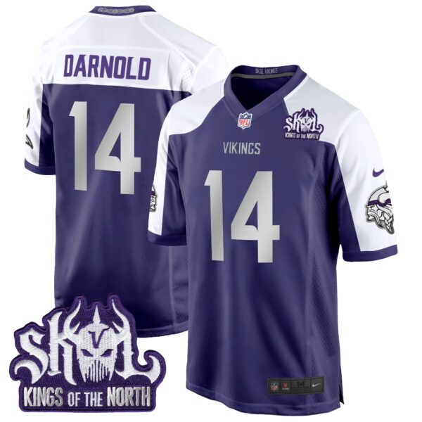 Men's Minnesota Vikings 2024 Winter Warrior Skol Patch Game Jersey - All Stitched - Image 28