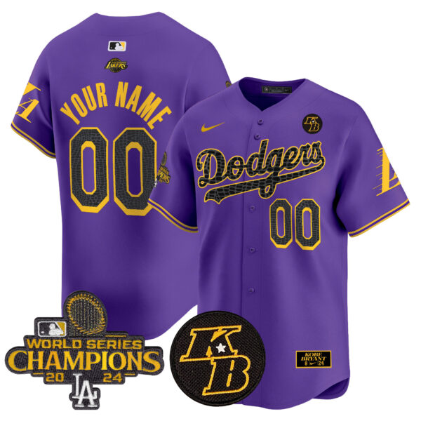 Dodgers 2024 World Series Champions Mamba Vapor Premier Limited Custom Jersey - All Stitched - Image 5