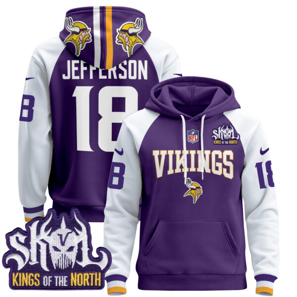 Men's Minnesota Vikings 2025 Pullover Hoodie V2 - All Stitched - Image 3