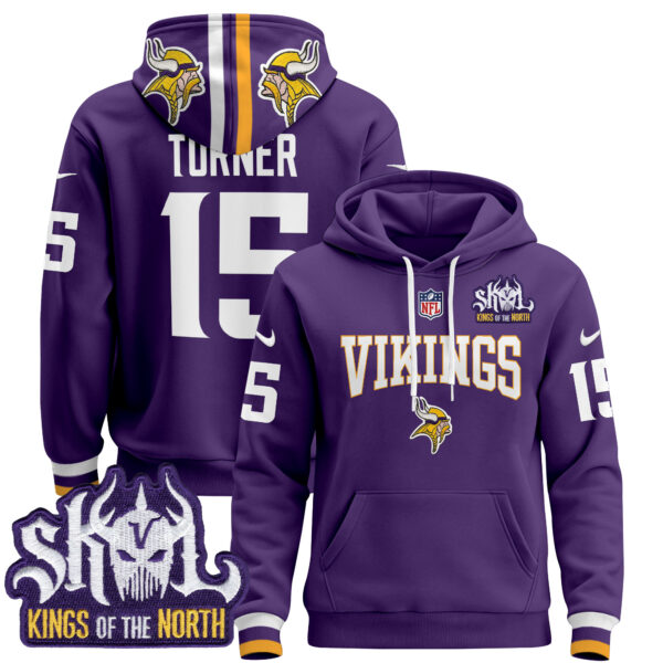 Men's Minnesota Vikings 2025 Pullover Hoodie V2 - All Stitched - Image 22