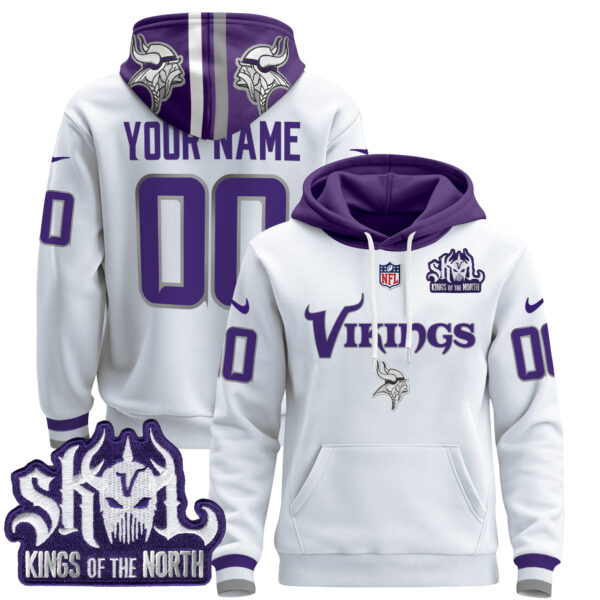 Minnesota Vikings 2025 Custom Pullover Hoodie V2 - All Stitched - Image 5