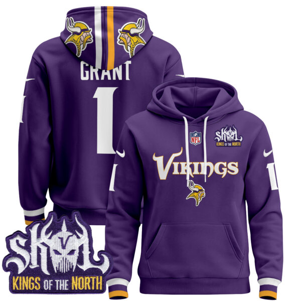 Men's Minnesota Vikings 2025 Pullover Hoodie V3 - All Stitched - Image 24
