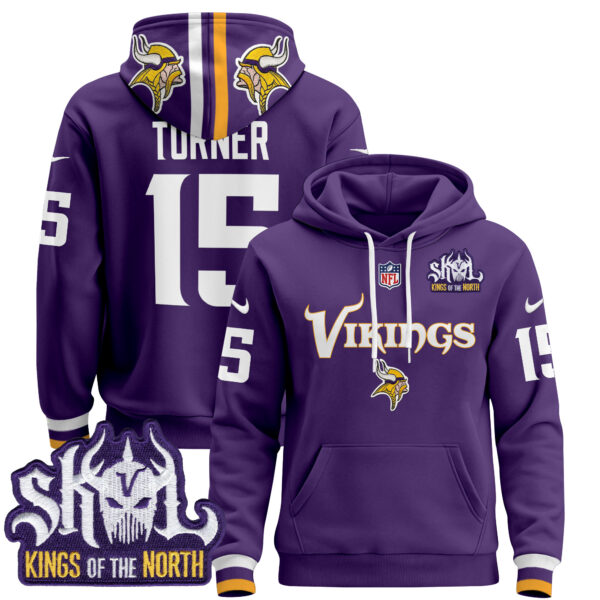 Men's Minnesota Vikings 2025 Pullover Hoodie V3 - All Stitched - Image 22