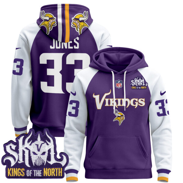 Men's Minnesota Vikings 2025 Pullover Hoodie V3 - All Stitched - Image 5