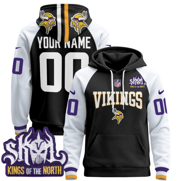 Minnesota Vikings 2025 Custom Pullover Hoodie V3 - All Stitched - Image 2