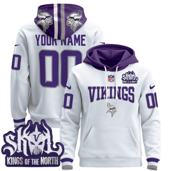 Minnesota Vikings 2025 Custom Pullover Hoodie V3 - All Stitched - Image 5