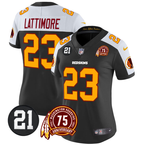 Women's Washington Redskins 75th & Sean Taylor Patch Vapor Limited Jersey - All Stitched - Image 16