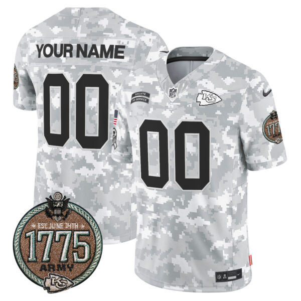 Chiefs 2024 Salute to Service Establishment Year Patch Vapor Limited Custom Jersey - All Stitched - Image 2