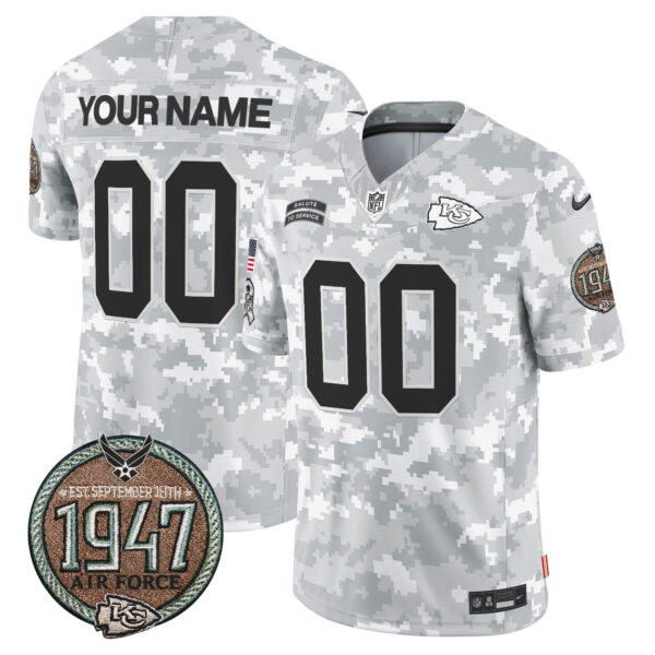 Chiefs 2024 Salute to Service Establishment Year Patch Vapor Limited Custom Jersey - All Stitched - Image 3
