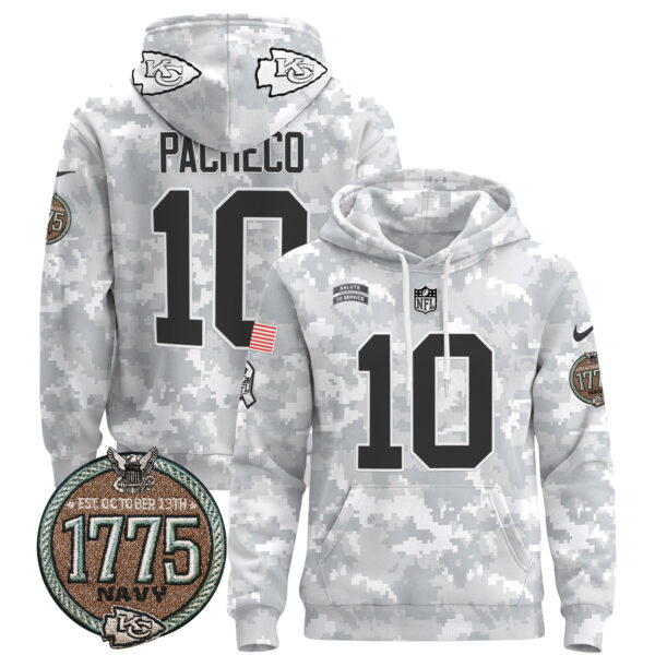 Men's Chiefs 2024 Salute to Service Establishment Year Patch Pullover Hoodie - All Stitched - Image 22