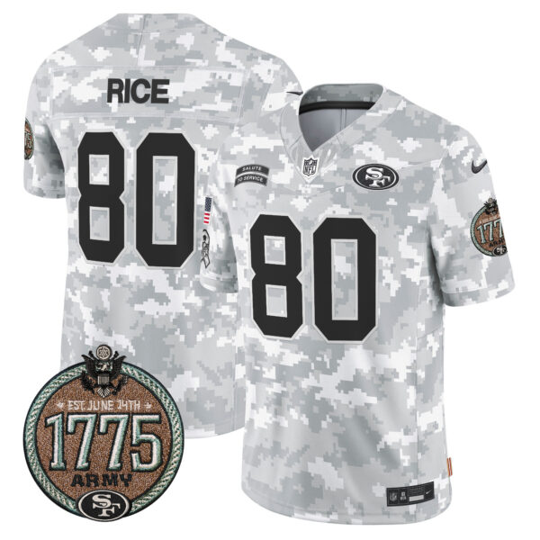 Men's 49ers 2024 Salute to Service Establishment Year Patch Vapor Limited Jersey - All Stitched - Image 17