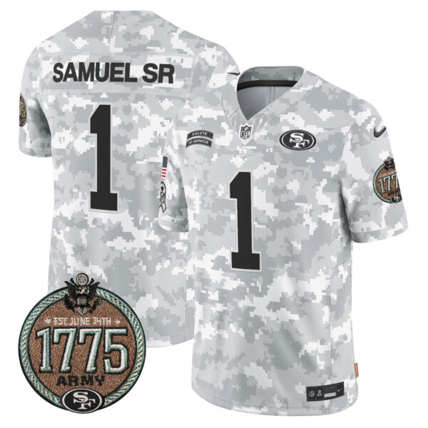 Men's 49ers 2024 Salute to Service Establishment Year Patch Vapor Limited Jersey - All Stitched - Image 13