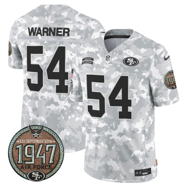 Men's 49ers 2024 Salute to Service Establishment Year Patch Vapor Limited Jersey - All Stitched - Image 38
