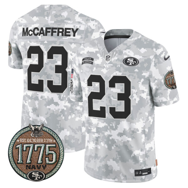 Men's 49ers 2024 Salute to Service Establishment Year Patch Vapor Limited Jersey - All Stitched - Image 23