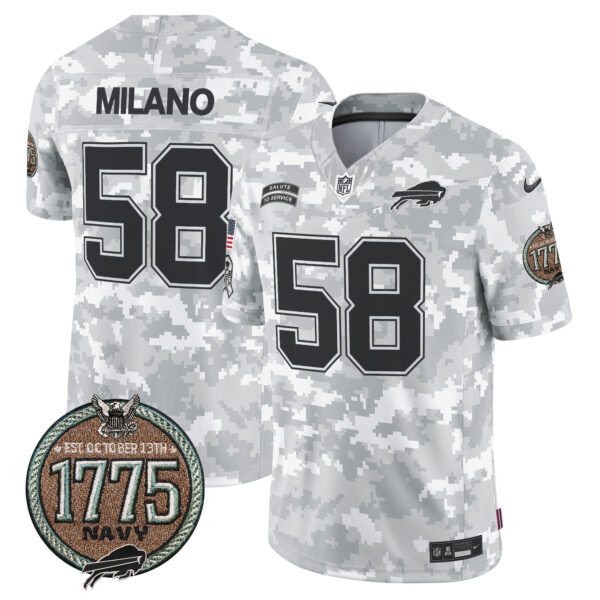 Men's Bills 2024 Salute to Service Establishment Year Patch Vapor Limited Jersey - All Stitched - Image 21