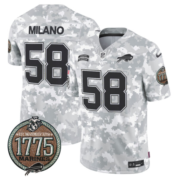 Men's Bills 2024 Salute to Service Establishment Year Patch Vapor Limited Jersey - All Stitched - Image 5