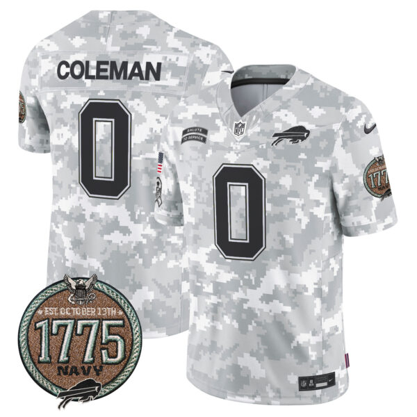 Men's Bills 2024 Salute to Service Establishment Year Patch Vapor Limited Jersey - All Stitched - Image 23