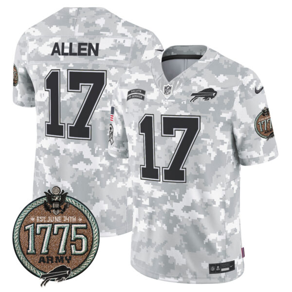Men's Bills 2024 Salute to Service Establishment Year Patch Vapor Limited Jersey - All Stitched - Image 9