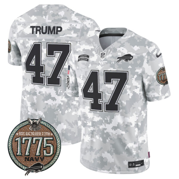 Men's Bills 2024 Salute to Service Establishment Year Patch Vapor Limited Jersey - All Stitched - Image 24