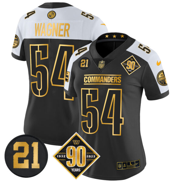 Women's Washington Commanders 90th & Sean Taylor Patch Gold Vapor Limited Jersey - All Stitched - Image 5