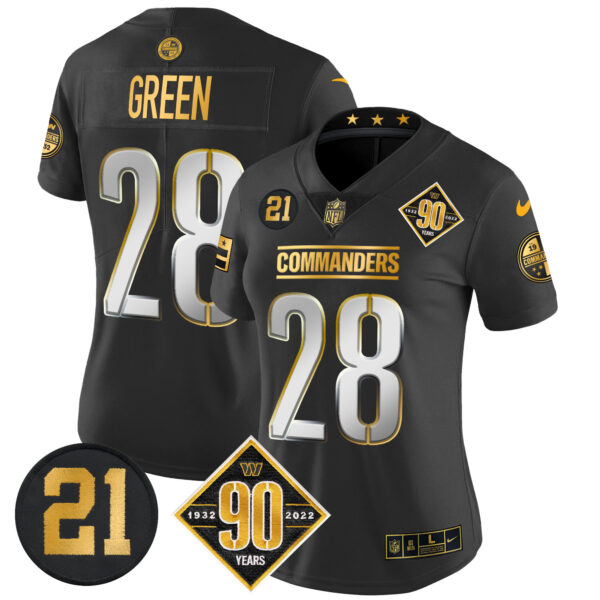Women's Washington Commanders 90th & Sean Taylor Patch Gold Vapor Limited Jersey - All Stitched - Image 31