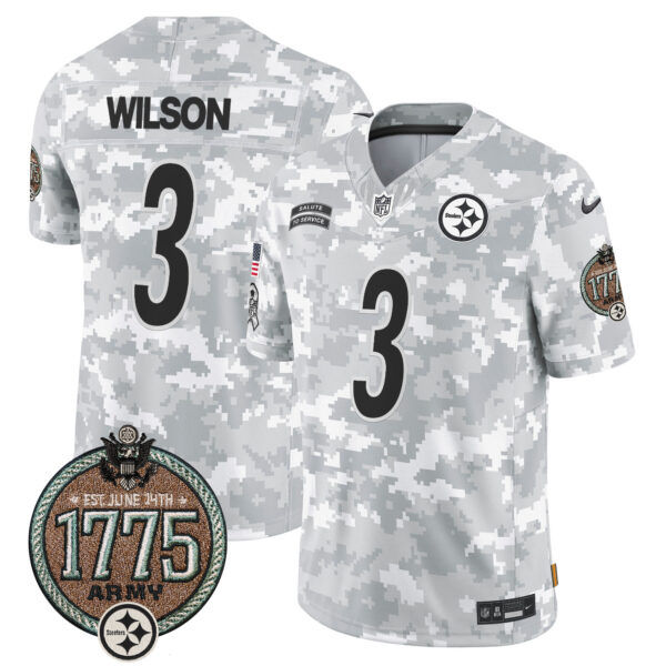 Men's Steelers 2024 Salute to Service Establishment Year Patch Vapor Limited Jersey - All Stitched - Image 10
